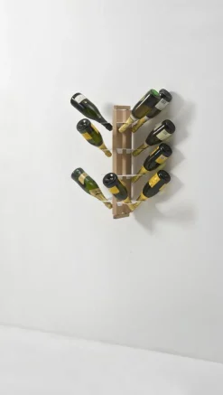 Portabottiglie vino da parete design Zia Gaia Bifacciale