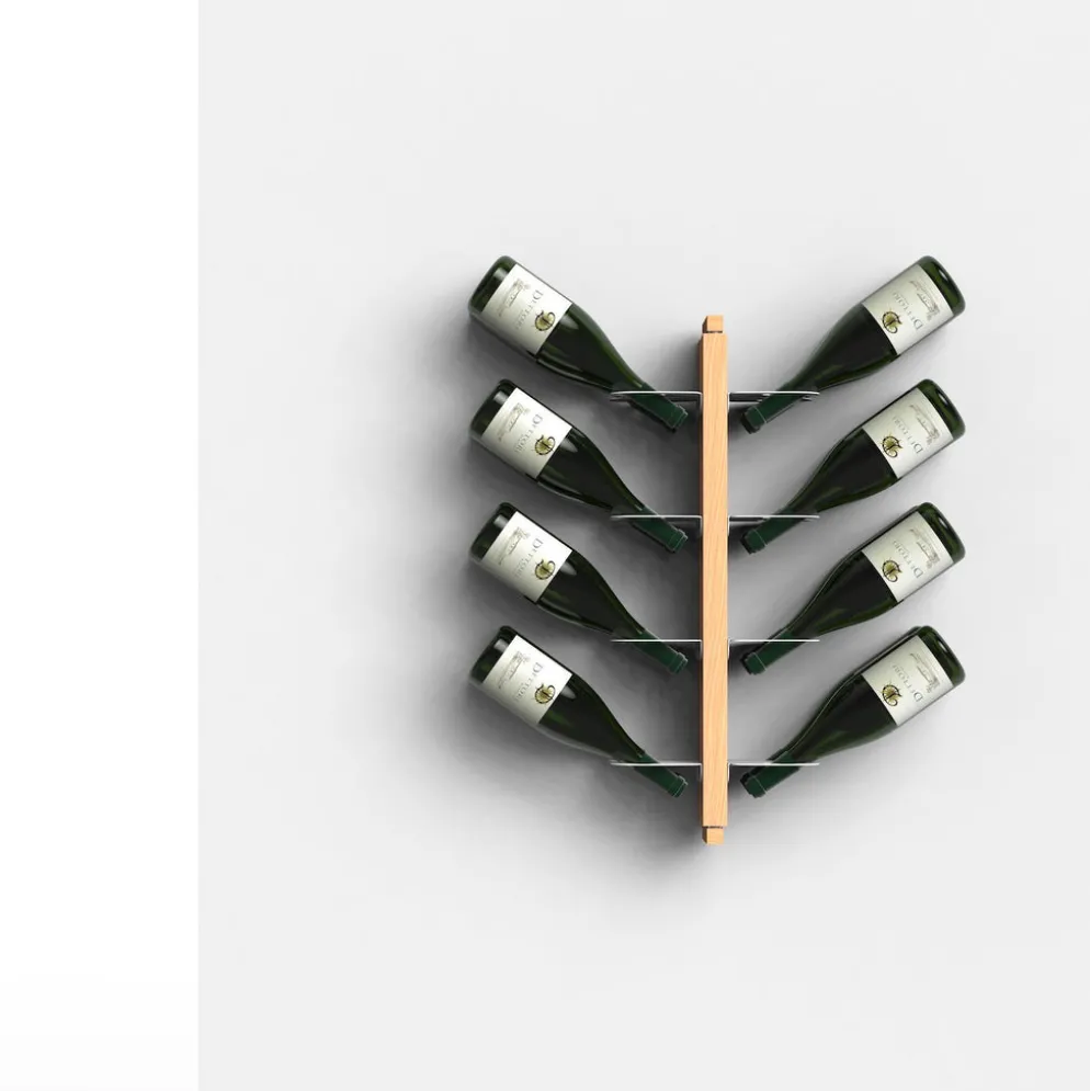 Portabottiglie vino da parete design Zia Gaia Bifacciale