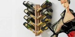 Portabottiglie vino in legno da parete Zia Gaia Mono
