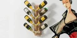 Portabottiglie vino in legno da parete Zia Gaia Mono