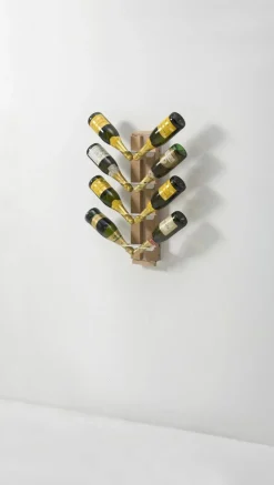 Portabottiglie vino in legno da parete Zia Gaia Mono