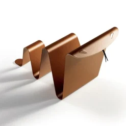 Portariviste design moderno in acciaio Serpe