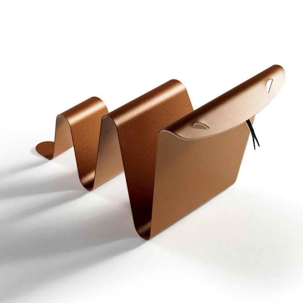 Portariviste design moderno in acciaio Serpe