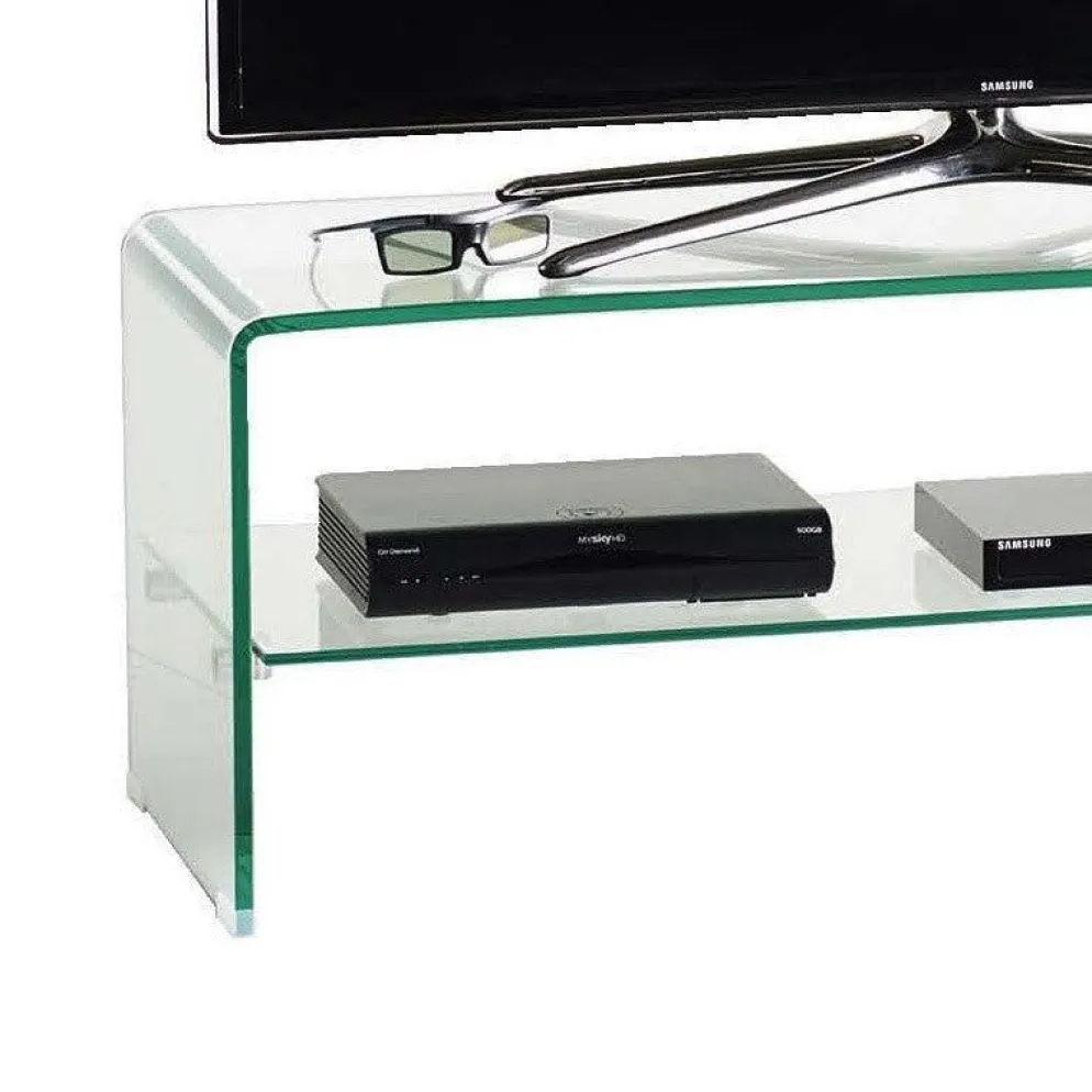Porta TV in vetro curvato trasparente Fancy 110