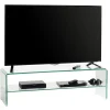 Porta TV in vetro curvato trasparente Fancy 130