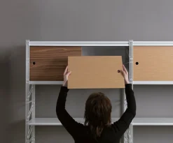 Scaffale libreria con ante Melker 35