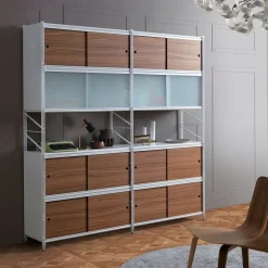 Scaffale libreria con ante Melker 35