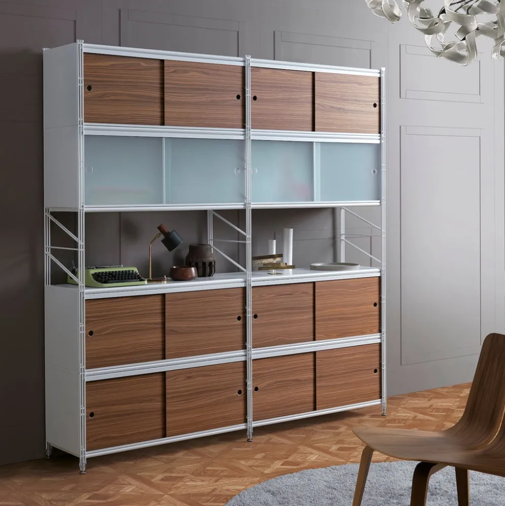 Scaffale libreria con ante Melker 35