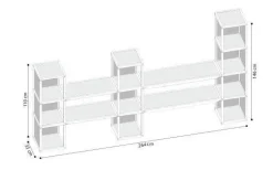 Scaffale per negozio in legno e plexiglass Castelli 2