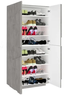 Scarpiera design a quattro ante Taylor Cement
