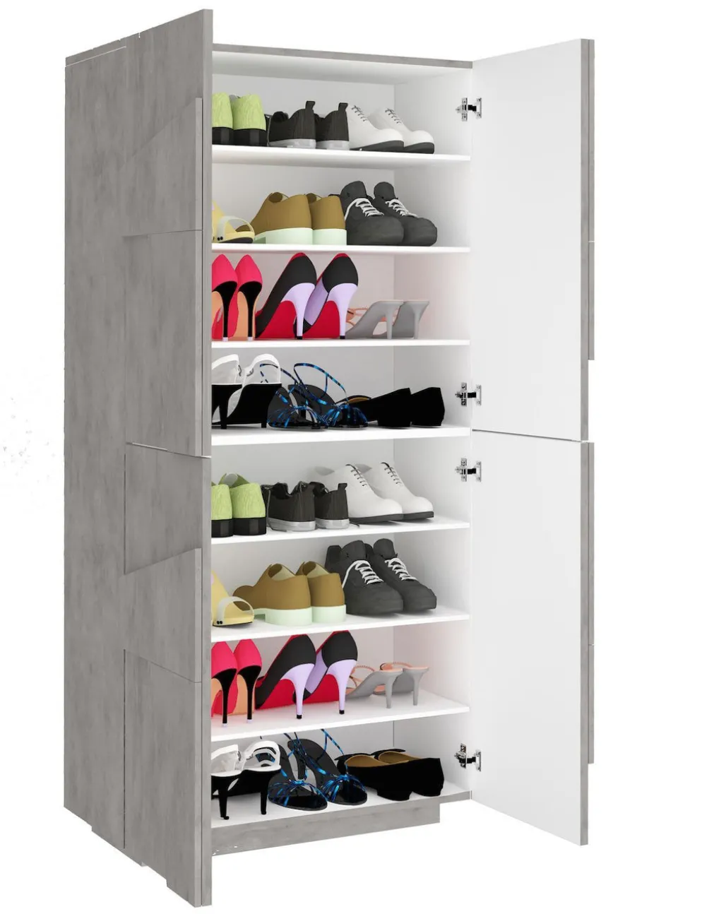 Scarpiera design a quattro ante Taylor Cement