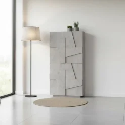 Scarpiera design a quattro ante Taylor Cement