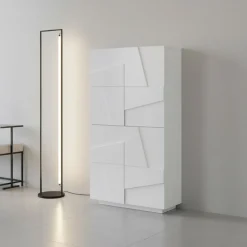 Scarpiera moderna a quattro ante Taylor White