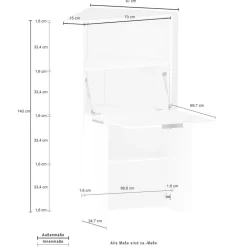 Scrivania angolare a scomparsa Geometry