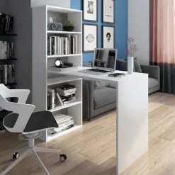 Scrivania angolare con libreria Flix