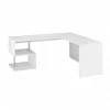 Scrivania angolare con libreria Lionel White