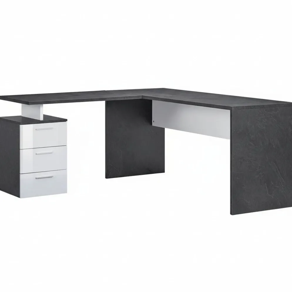 Scrivania angolare design Naomi BiColor
