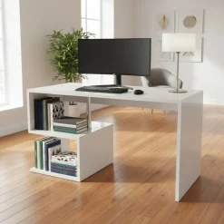 Scrivania con libreria Lionel White