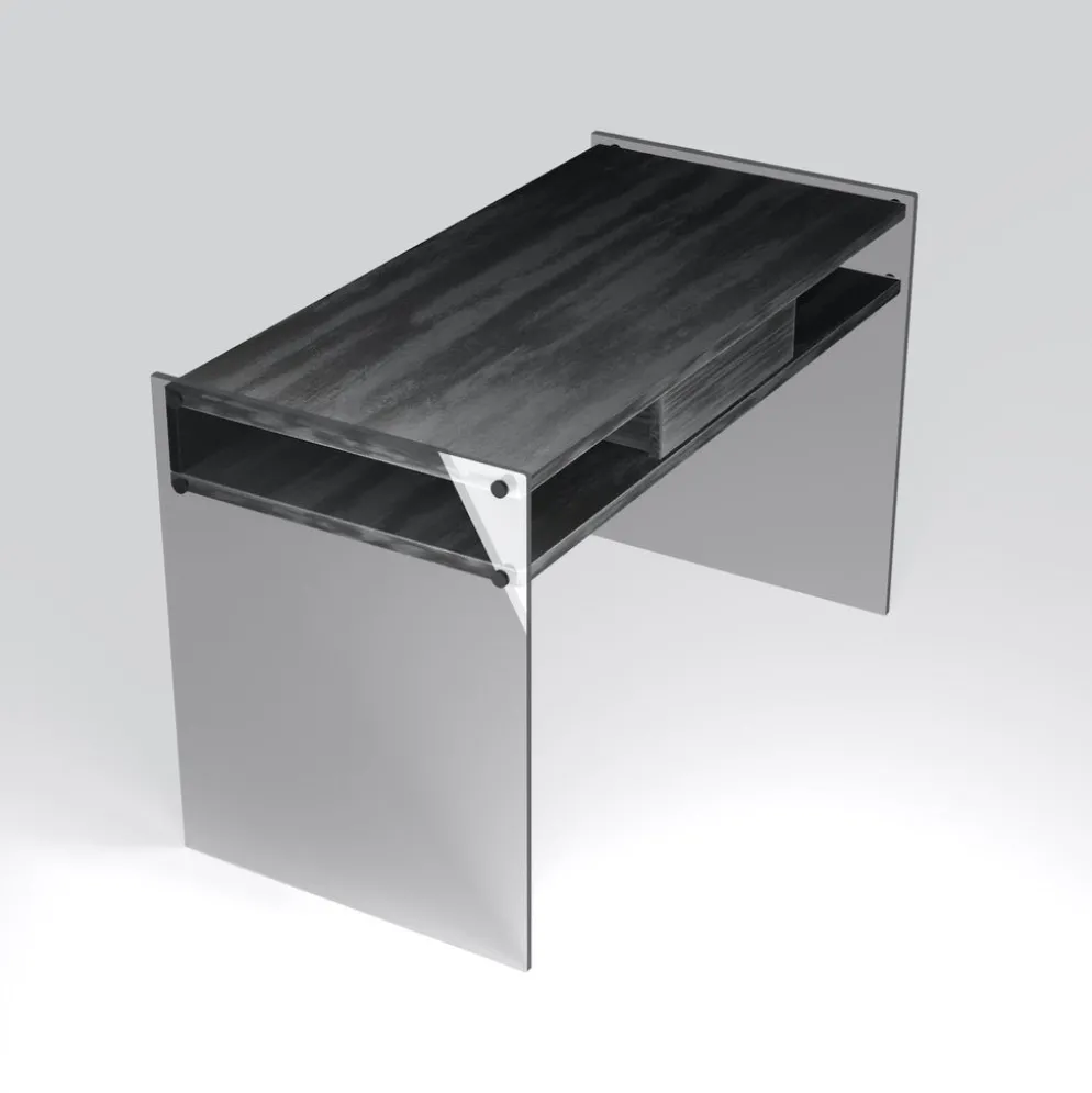 Scrivania design in vetro e laminato Patrik
