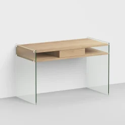 Scrivania design in vetro e laminato Patrik