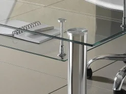 Scrivania moderna Roland per ufficio in vetro 120 x 70 cm