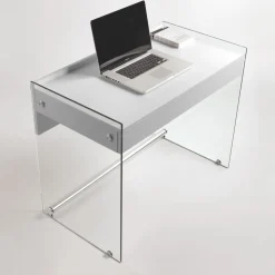 Scrivania per computer Studeo in vetro e laminato