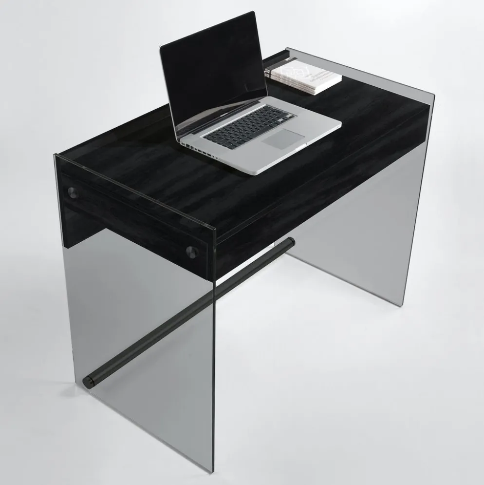 Scrivania per computer Studeo in vetro e laminato