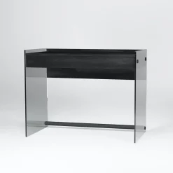 Scrivania per computer Studeo in vetro e laminato