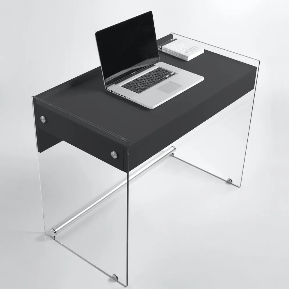 Scrivania per computer Studeo in vetro e laminato