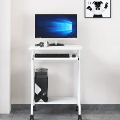 Scrivania porta PC bianca Compact 60 x 45 cm