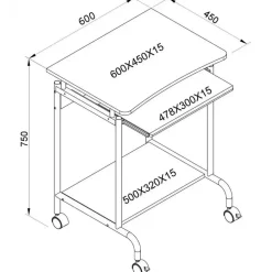 Scrivania porta PC Compact