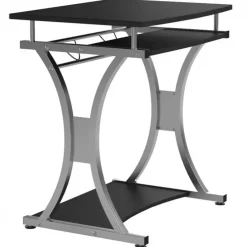 Scrivania porta PC in metallo e legno Compatta-B