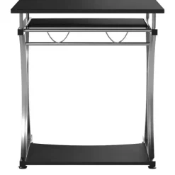 Scrivania porta PC in metallo e legno Compatta-B