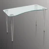Scrivania porta PC Kayden in metallo e vetro 120 cm