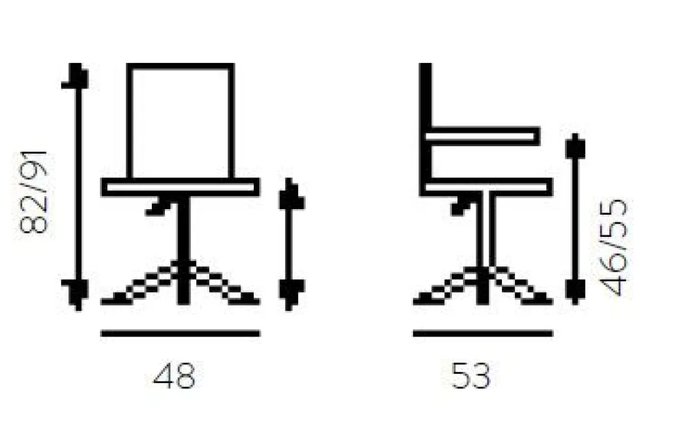 Sedia da ufficio con rotelle Aphia