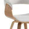 Sedia design moderno Once Wood White