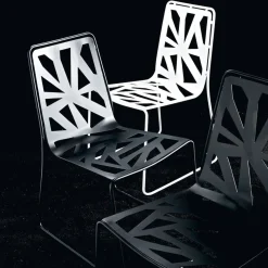 Sedia impilabile in metallo Domino