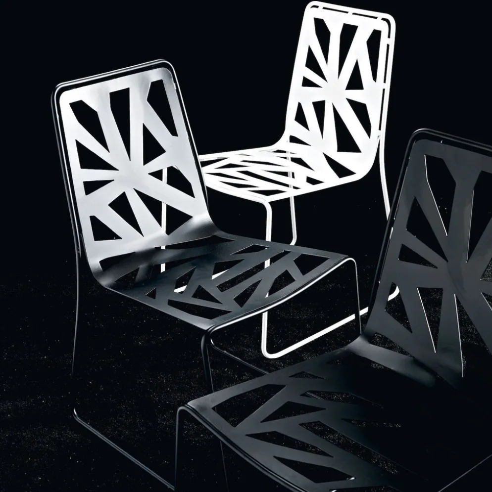 Sedia impilabile in metallo Domino