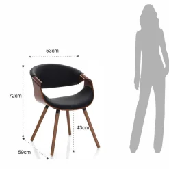 Sedia moderna Once 2 Dark Wood