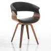 Sedia moderna Once Wood Black