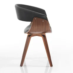 Sedia moderna Once Wood Black