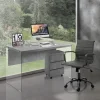 Sedia ufficio in pelle sintetica Mastery Small Old Grey