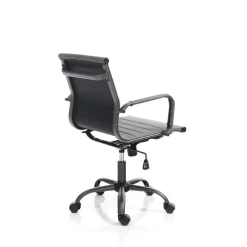 Sedia ufficio in pelle sintetica Mastery Small Old Grey