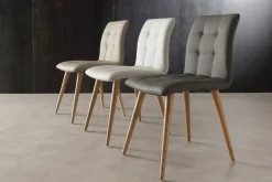 Sedie da cucina in legno ed ecopelle Konnor