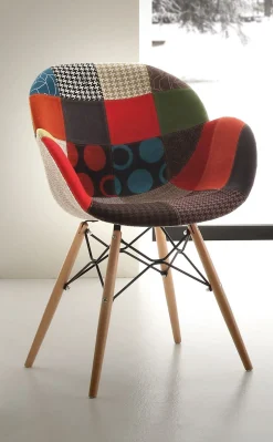 Sedie patchwork multicolore Evette Patch
