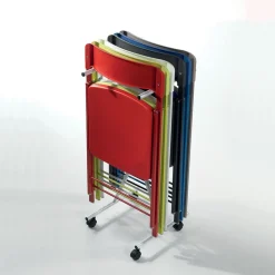 6 sedie pieghevoli con carrello Gary