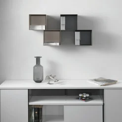 Set cubi da parete in acciaio Naoki