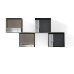 Set cubi da parete in acciaio Naoki
