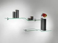 Set di 3 mensole moderne in vetro Alton