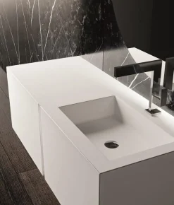 Set mobili bagno bianco Crono 3 di Loetrà